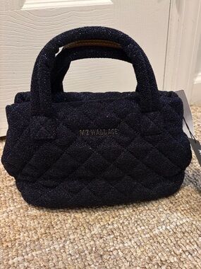 MZ Wallace Quilted Mini Tote - Midnightt Shimmer- XS